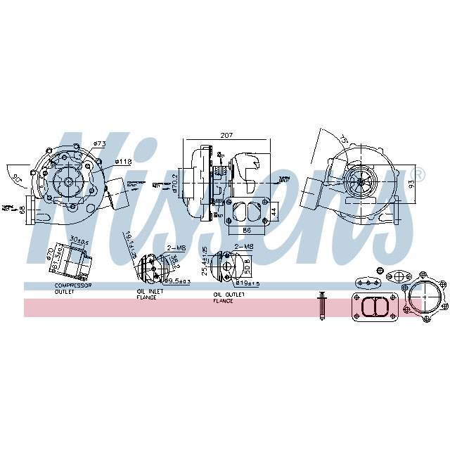 NISSENS TURBO TO SUIT MERCEDES