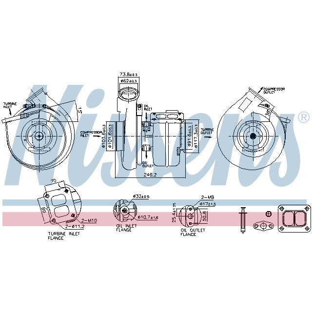 NISSENS TURBO TO SUIT SCANIA