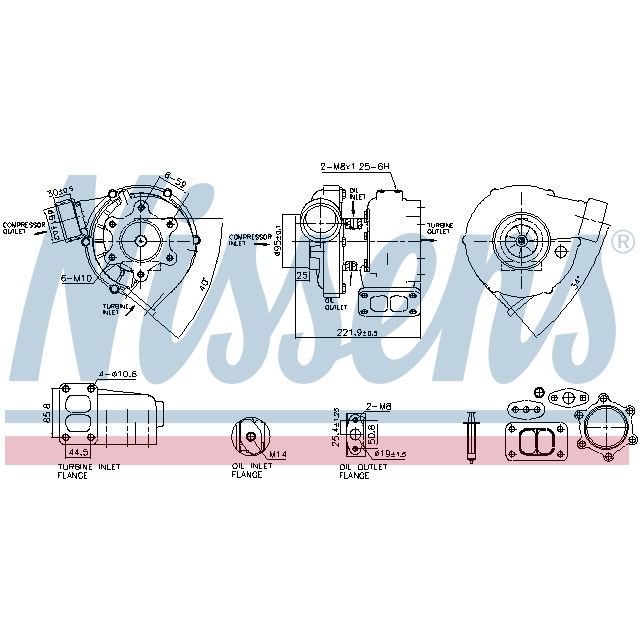 93578 NISSENS TURBO TO SUIT MERCEDES