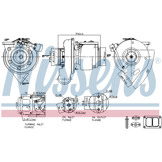 93604 NISSENS TURBO TO SUIT VOLVO