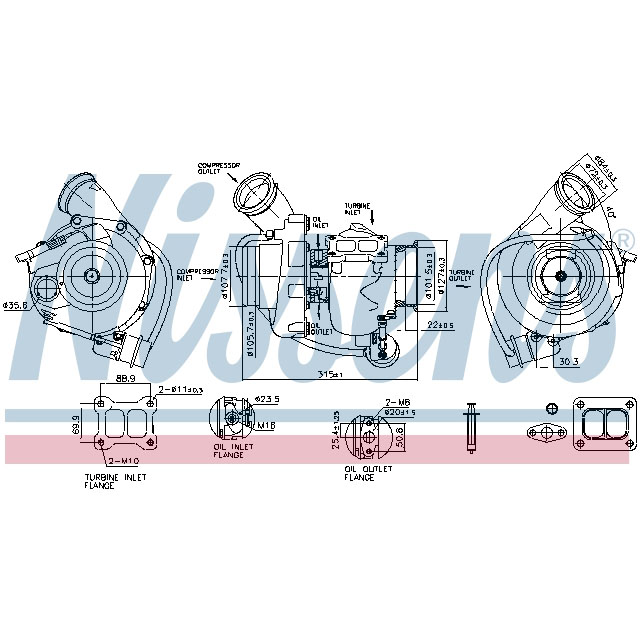 NISSENS TURBO TO SUIT SCANIA