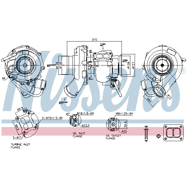 93677 NISSENS TURBO TO SUIT SCANIA