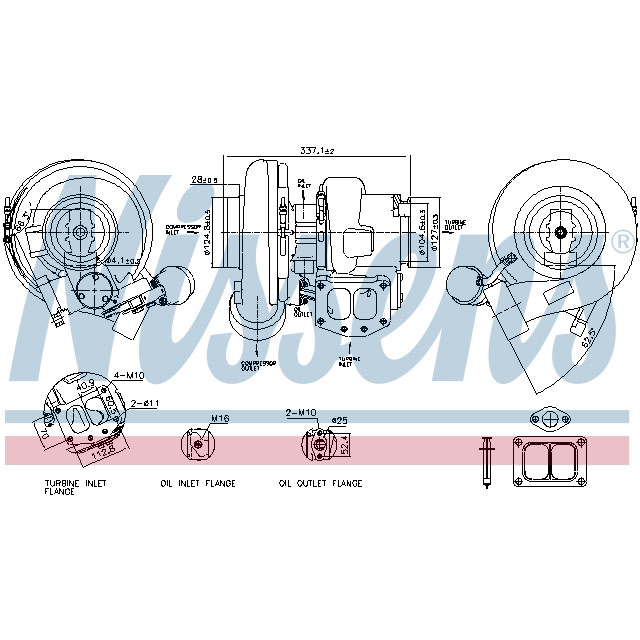 NISSENS TURBO TO SUIT SCANIA