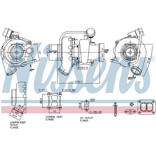 NISSENS TURBO TO SUIT SCANIA