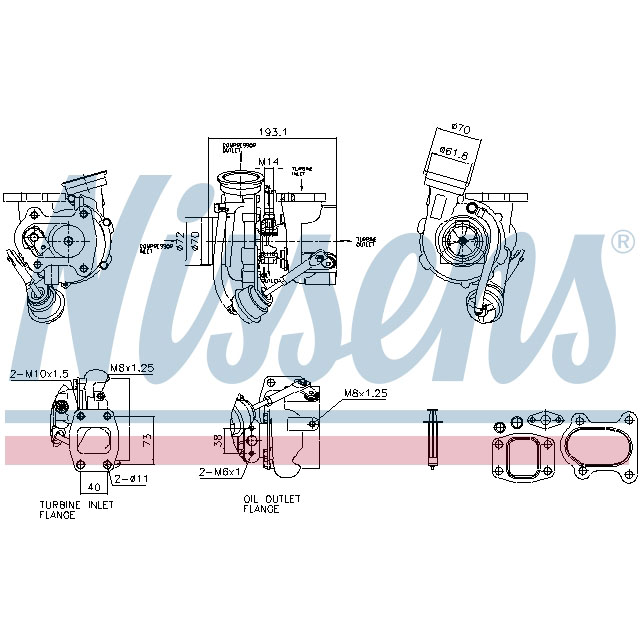 93772 NISSENS TURBO TO SUIT MERCEDES
