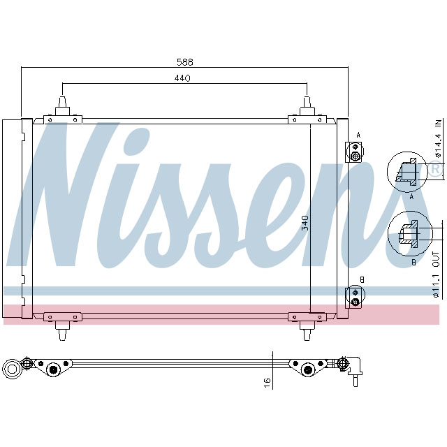 NISSENS CONDENSER TO SUIT LCV