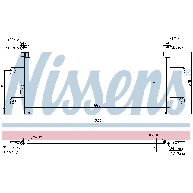 NISSENS CONDENSER TO SUIT MERCEDES