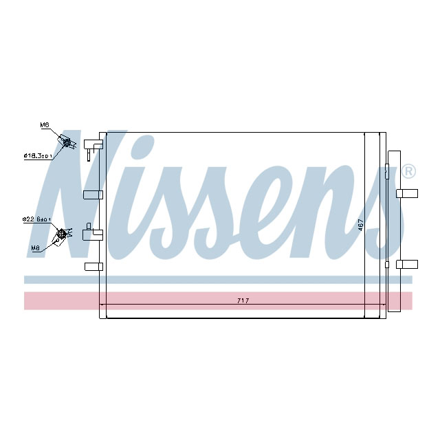 NISSENS CONDENSER TO SUIT LCV