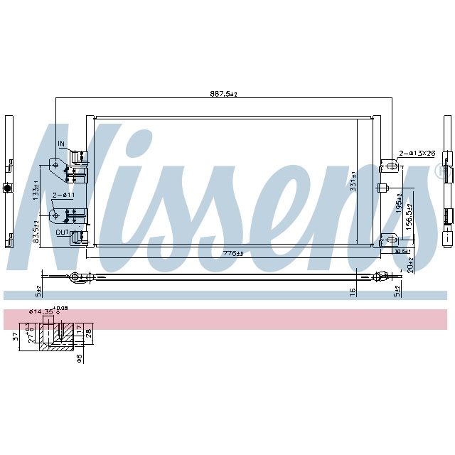 940486 NISSENS CONDENSER TO SUIT SCANIA