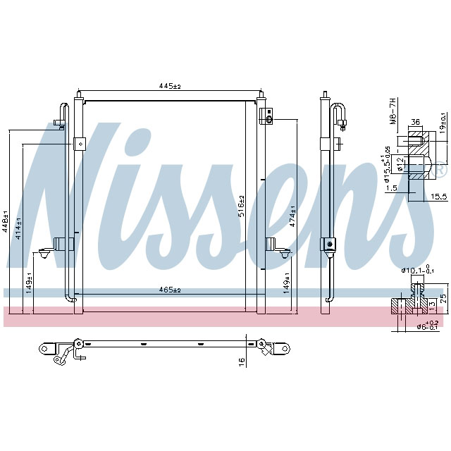 NISSENS CONDENSER TO SUIT MITSUBISHI