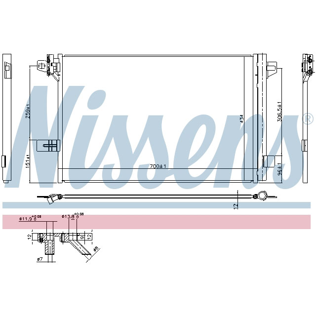 NISSENS CONDENSER TO SUIT LCV