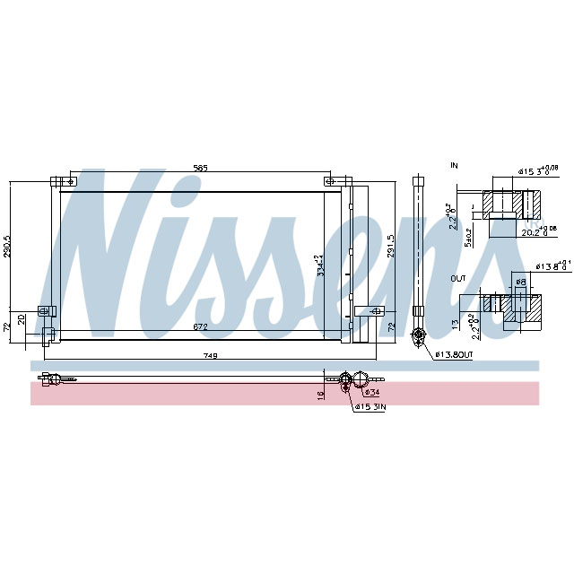 NISSENS CONDENSER TO SUIT VOLVO