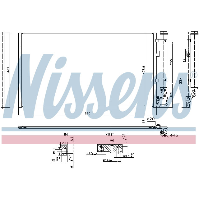NISSENS CONDENSER TO SUIT MERCEDES