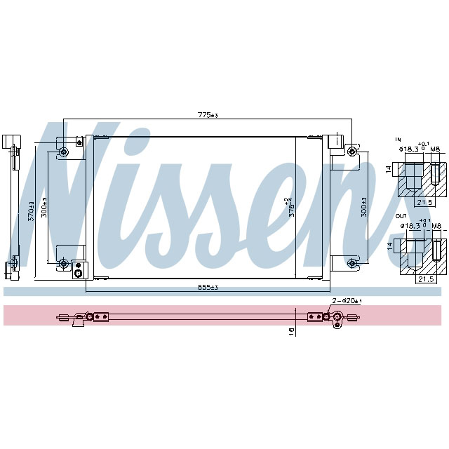 NISSENS CONDENSER TO SUIT LCV