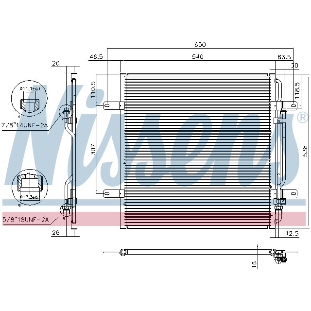 94337 NISSENS CONDENSER TO SUIT MERCEDES