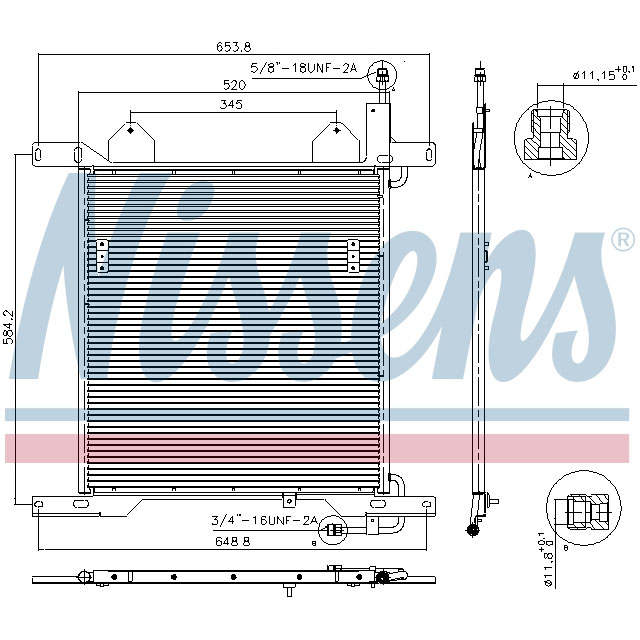 94342 NISSENS CONDENSER TO SUIT DAF