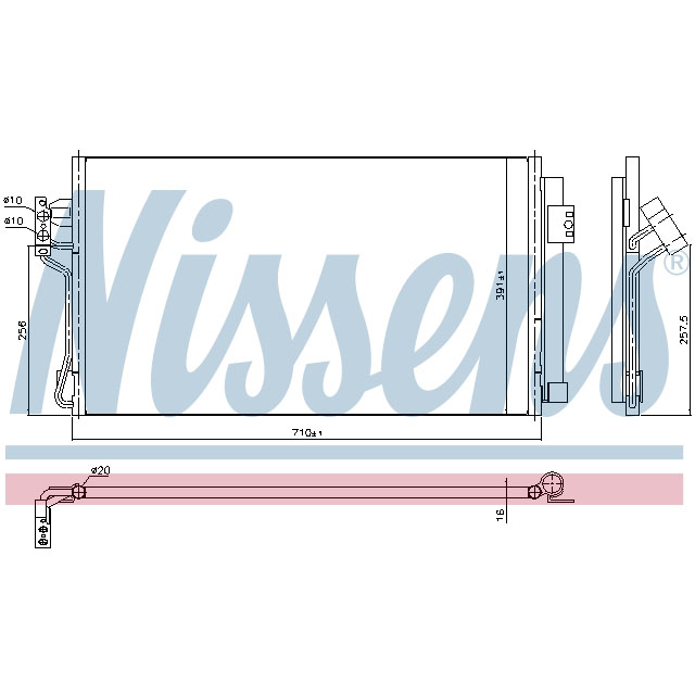 NISSENS CONDENSER TO SUIT MERCEDES
