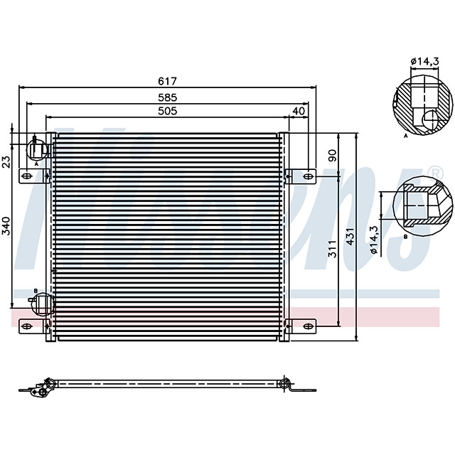 NISSENS CONDENSER TO SUIT DAF