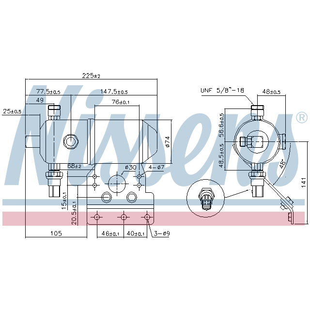 NISSENS RECEIVER DRYER TO SUIT RENAULT