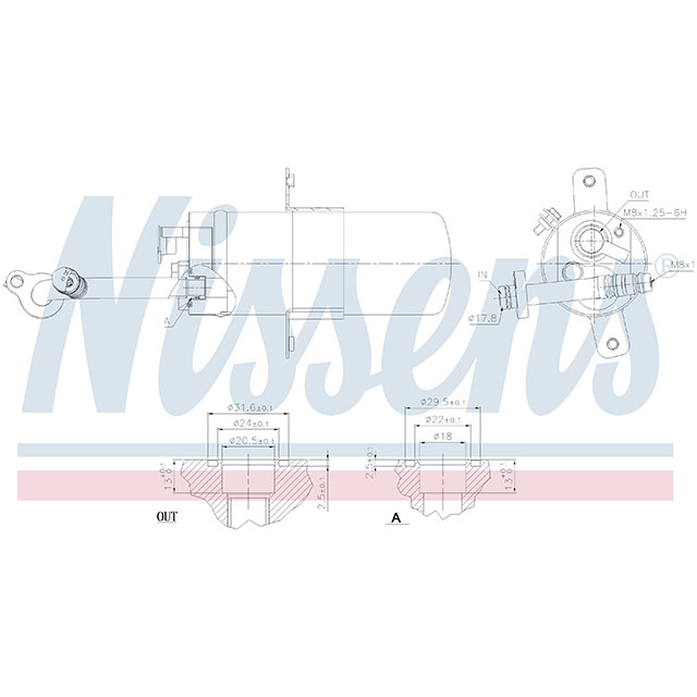 NISSENS RECEIVER DRYER TO SUIT VOLVO