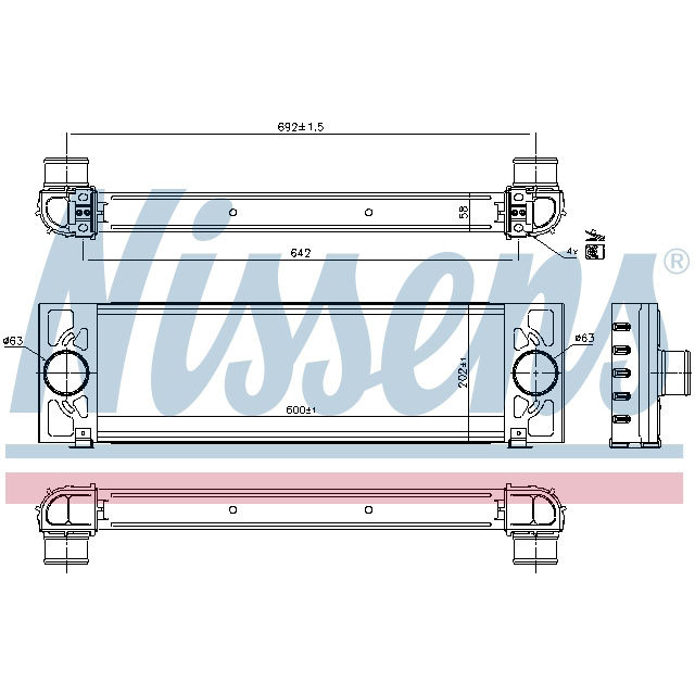NISSENS INTERCOOLER TO SUIT LCV