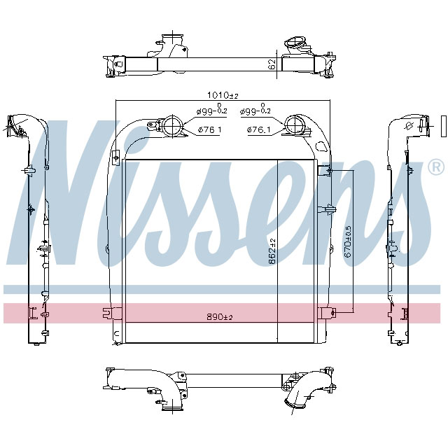 961154 NISSENS INTERCOOLER TO SUIT SCANIA
