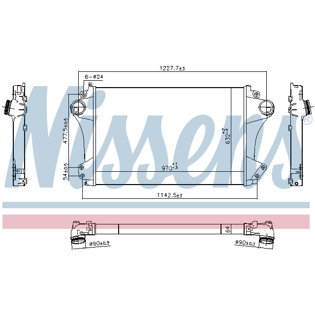 961324 NISSENS INTERCOOLER TO SUIT SCANIA