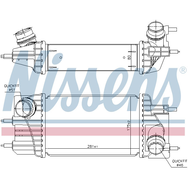 NISSENS INTERCOOLER TO SUIT LCV