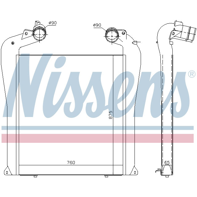 NISSENS INTERCOOLER TO SUIT MAN