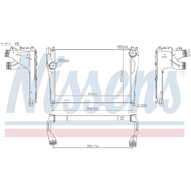 NISSENS INTERCOOLER TO SUIT MERCEDES