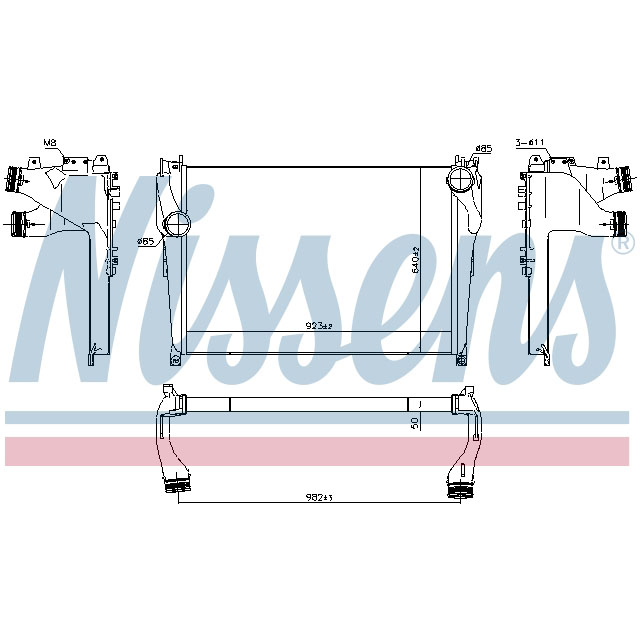 961567 NISSENS INTERCOOLER TO SUIT MERCEDES