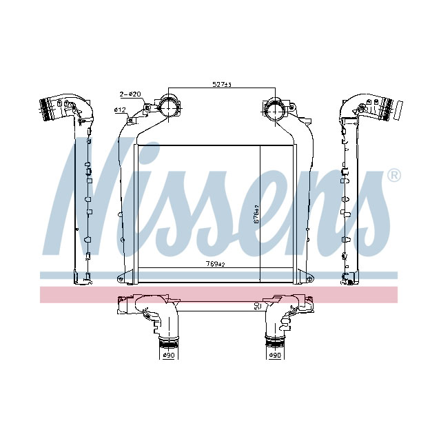 961574 NISSENS INTERCOOLER TO SUIT MAN