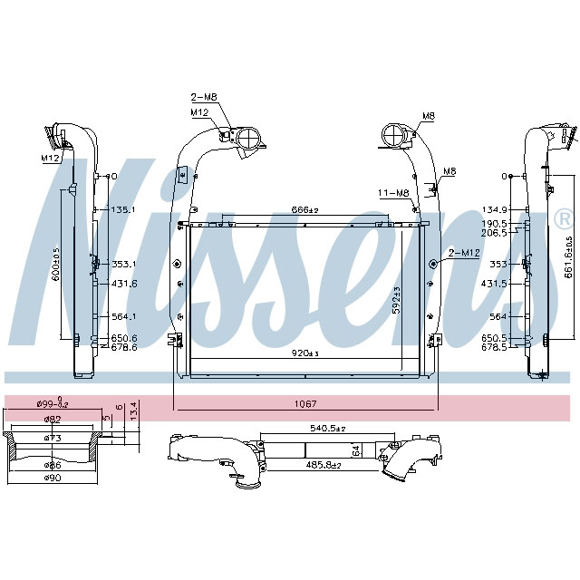 NISSENS INTERCOOLER TO SUIT SCANIA