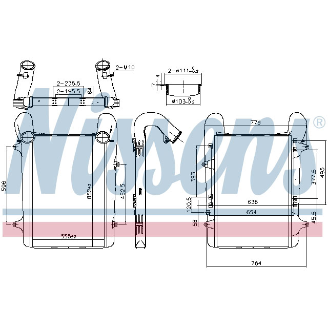 NISSENS INTERCOOLER TO SUIT DAF