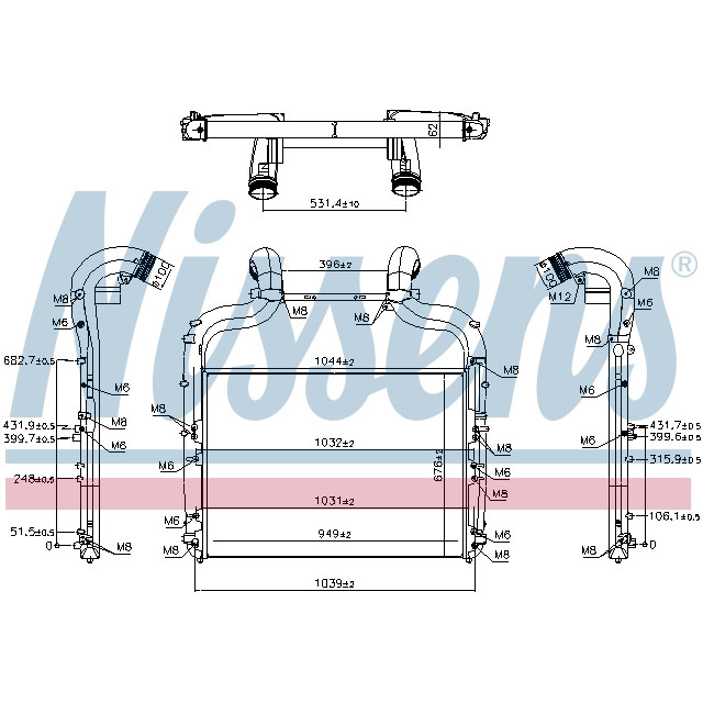 NISSENS INTERCOOLER TO SUIT DAF