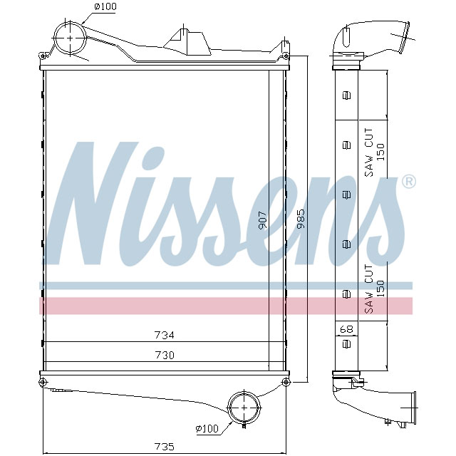 NISSENS INTERCOOLER TO SUIT VOLVO