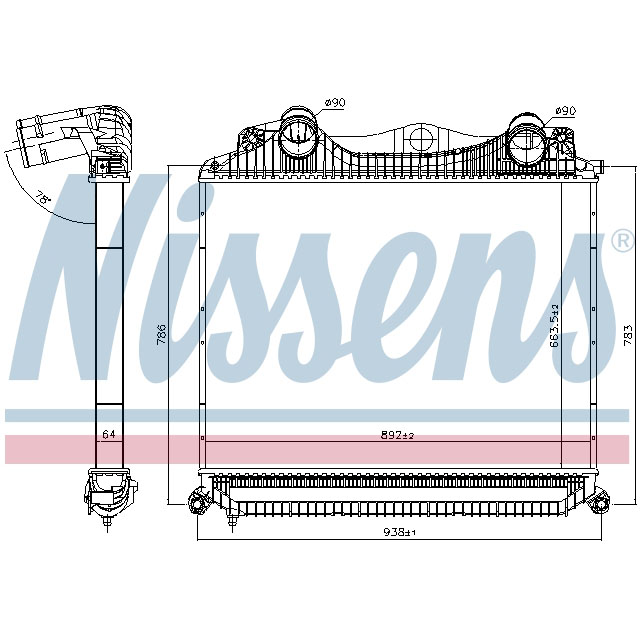 NISSENS INTERCOOLER TO SUIT MAN