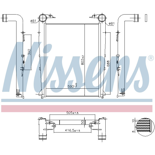 NISSENS INTERCOOLER TO SUIT RENAULT