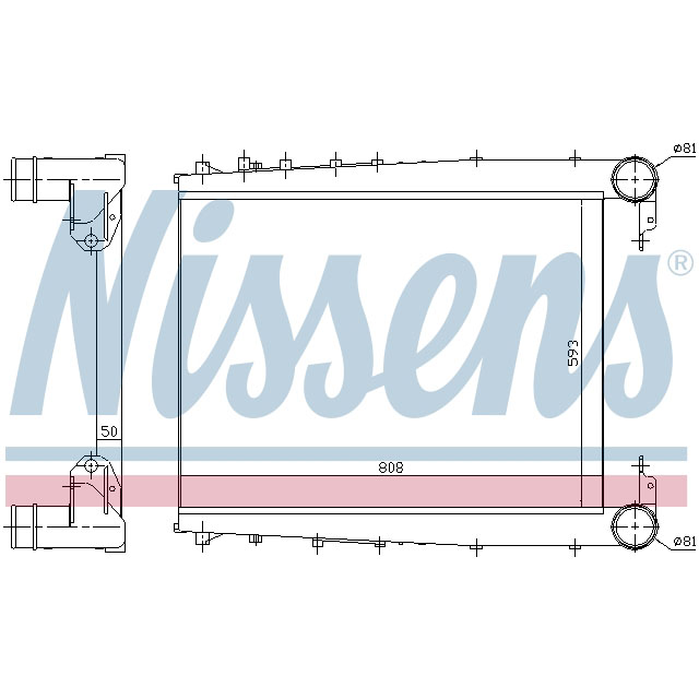 97070 NISSENS INTERCOOLER TO SUIT RENAULT