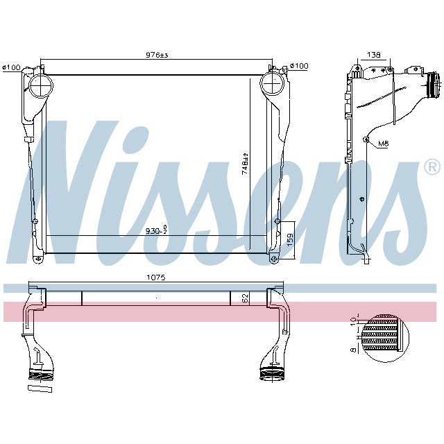 97081 NISSENS INTERCOOLER TO SUIT MERCEDES