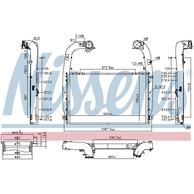 NISSENS INTERCOOLER TO SUIT SCANIA