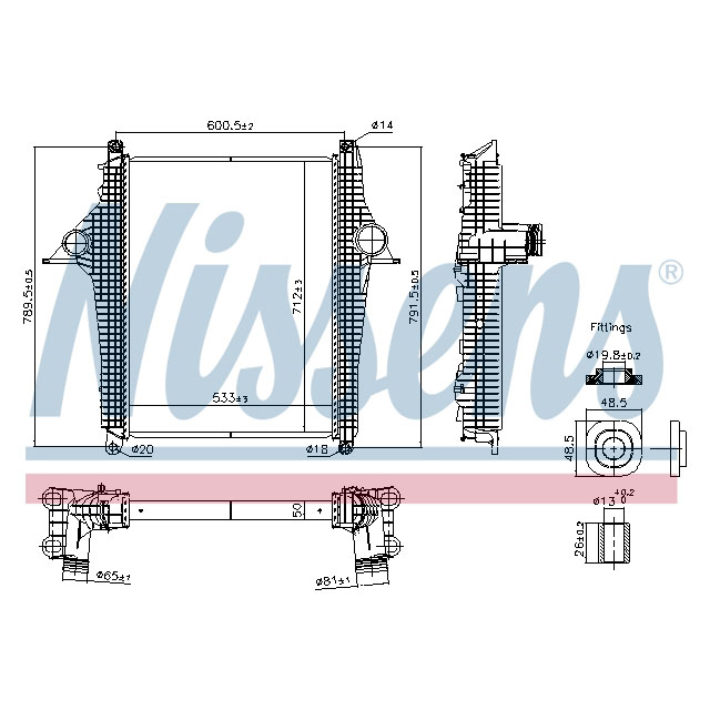 NISSENS INTERCOOLER TO SUIT MAN