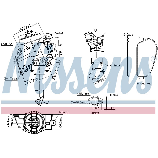 NISSENS EGR VALVE TO SUIT MERCEDES