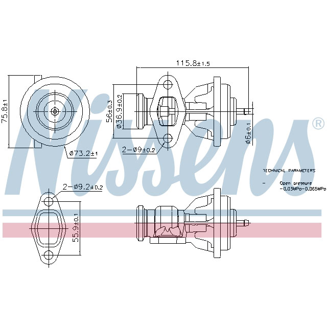 NISSENS EGR VALVE TO SUIT MERCEDES