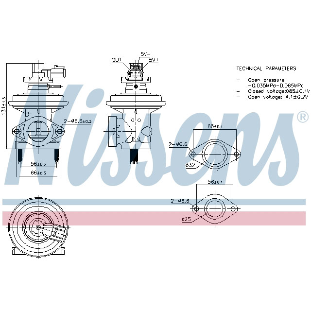 NISSENS EGR VALVE TO SUIT LCV
