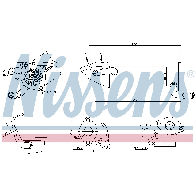 NISSENS EGR COOLER TO SUIT LCV