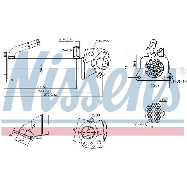 NISSENS EGR COOLER TO SUIT LCV