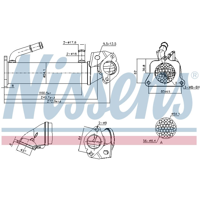 NISSENS EGR COOLER TO SUIT LCV