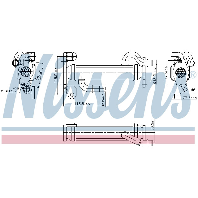 989400 NISSENS EGR COOLER TO SUIT IVECO