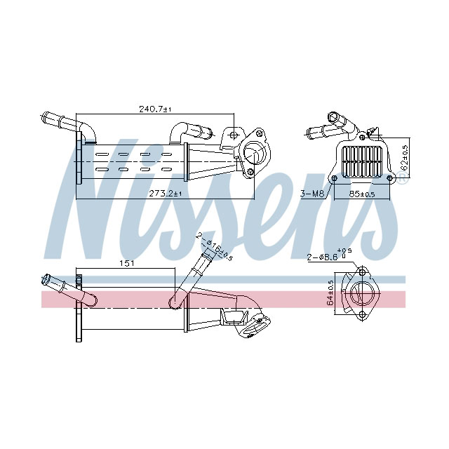 NISSENS EGR COOLER TO SUIT LCV